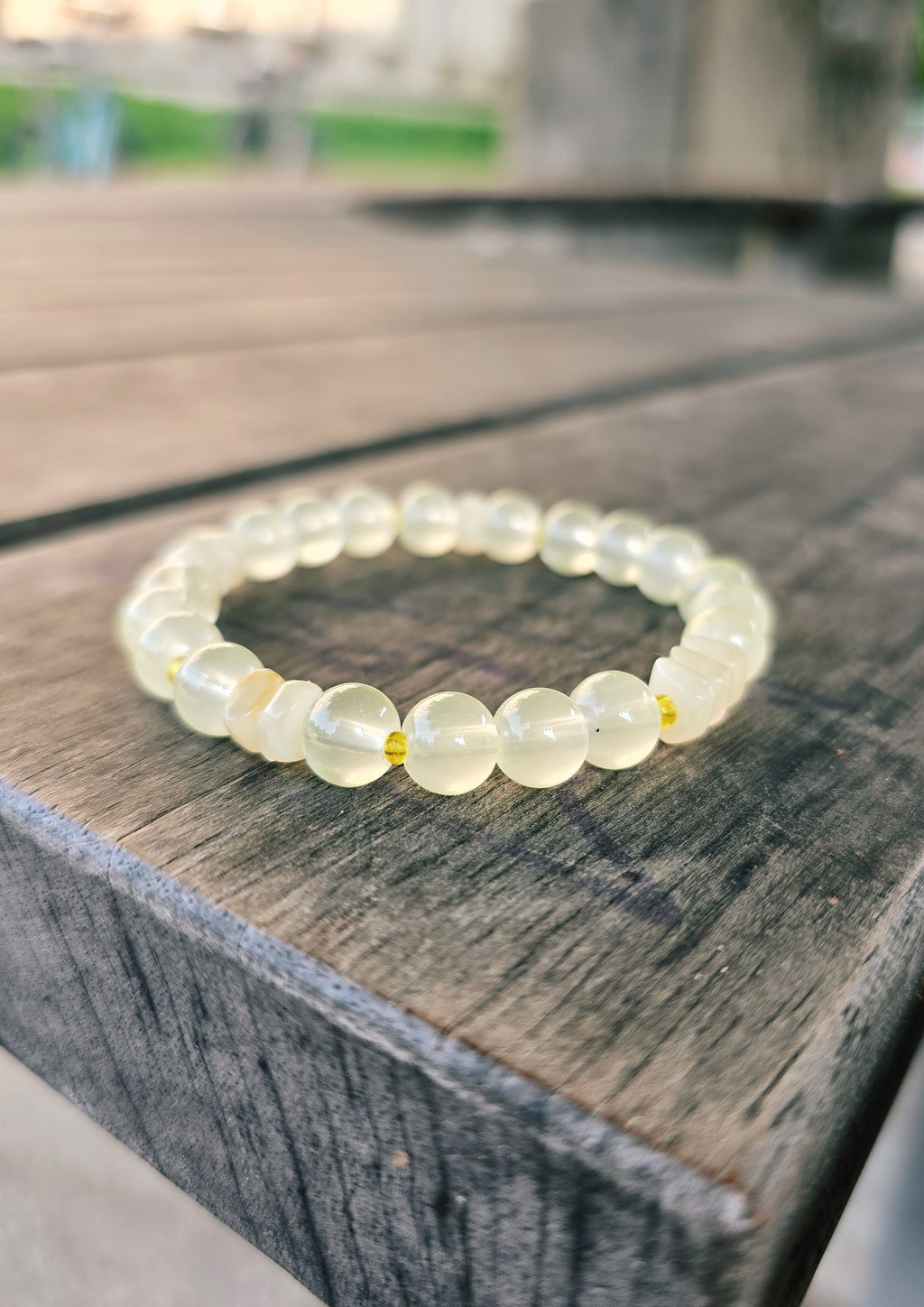 Set of two sunny neutral bracelets