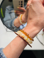 Set of two sunny neutral bracelets