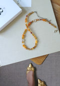 Sparkling orange beaded necklace