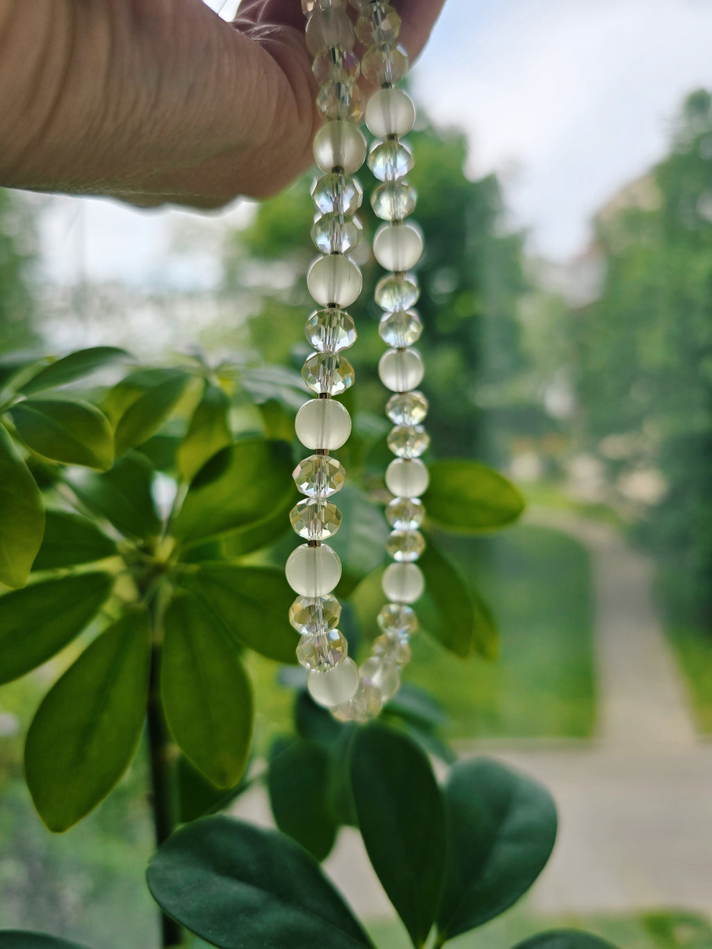 Light yellow adjustable length boho necklace