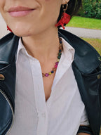 Multicolor natural stones necklace