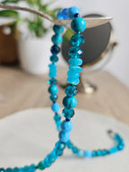 Turquoise ocean blue beads mix necklace
