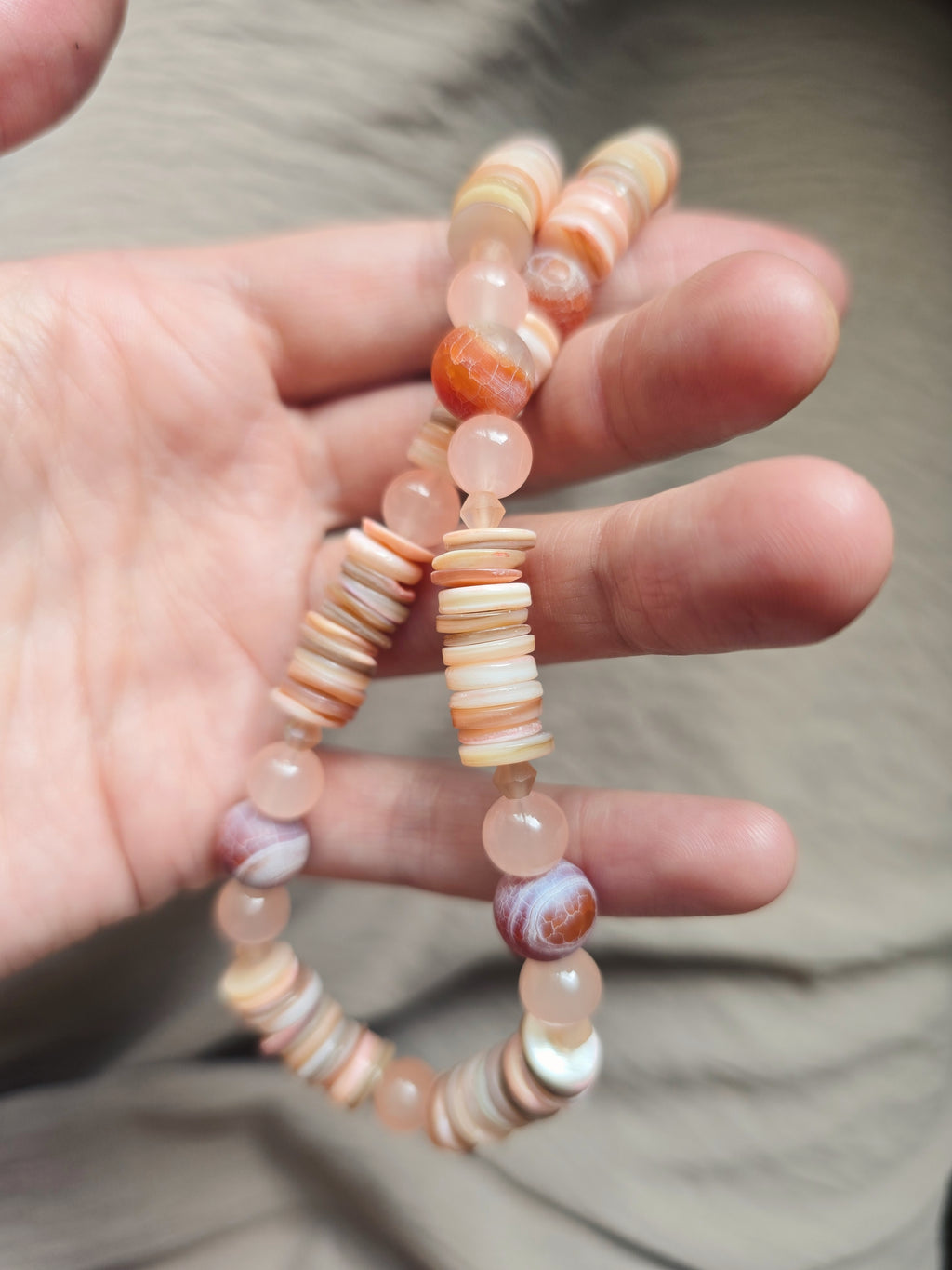 Dreamy light pink necklace