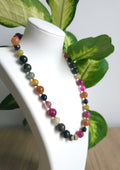 Multicolor natural stones necklace