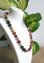 Multicolor natural stones necklace