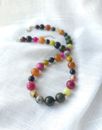 Multicolor natural stones necklace